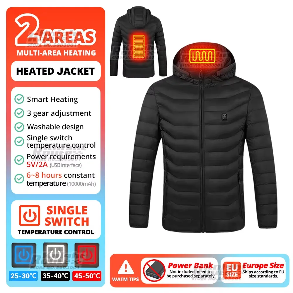 21 Areas Heated Jacket Mens Jacket Heating Jacket Men Warm Winter Jackets for Men Parkas Coat Tactical Heated Vest