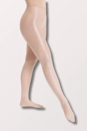 Adult Ultra Shimmery Footed Tights - Suntan