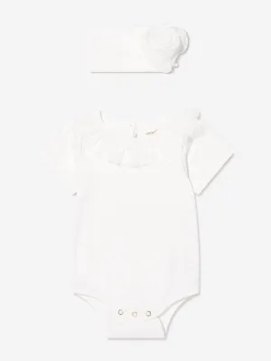 Angels Face Baby Girls Clementine Bodysuit Set in White