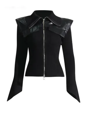 Bernadette Leather Casual Coat