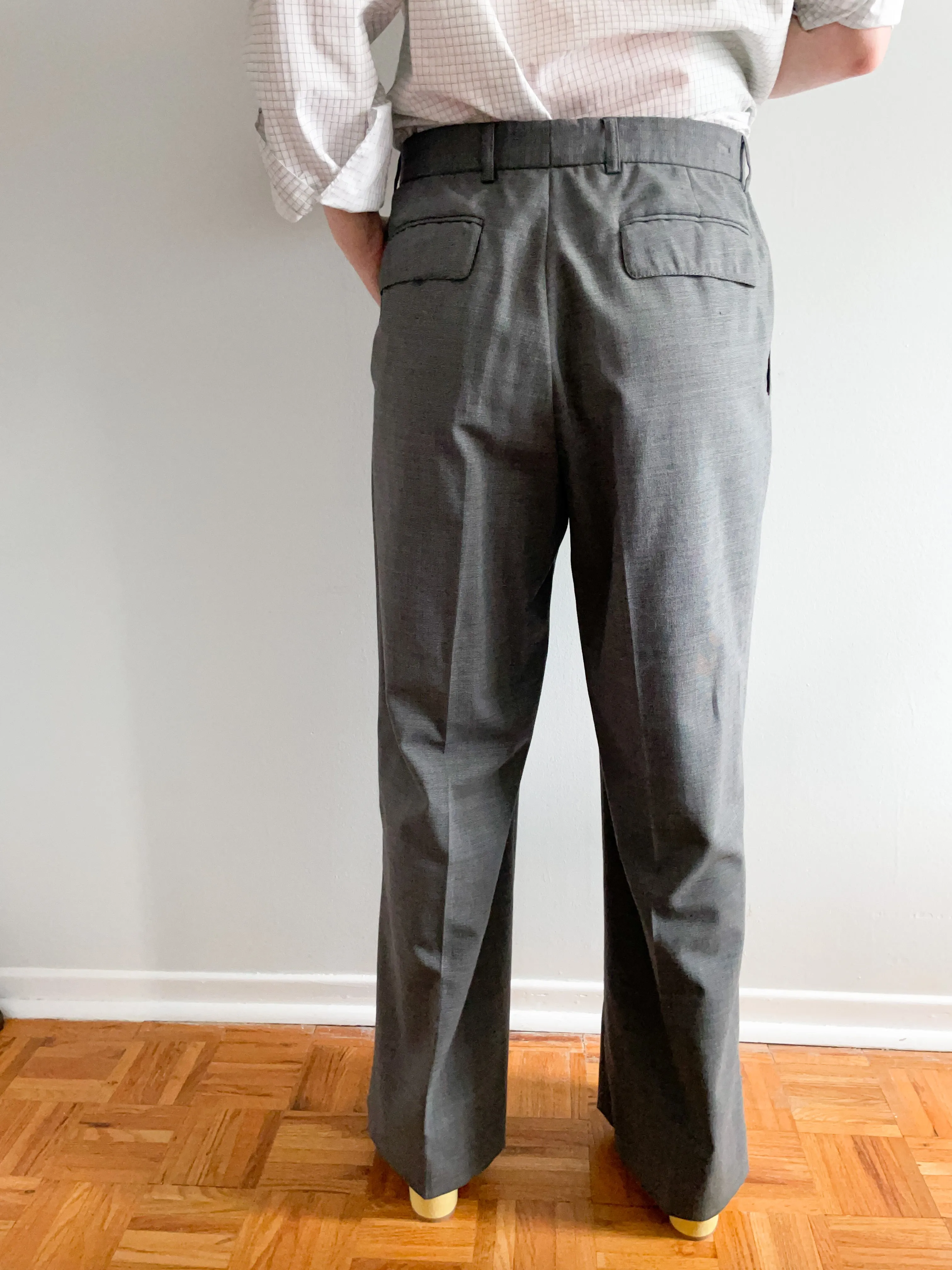 Bertoni Grey Straight Leg Pants- Large