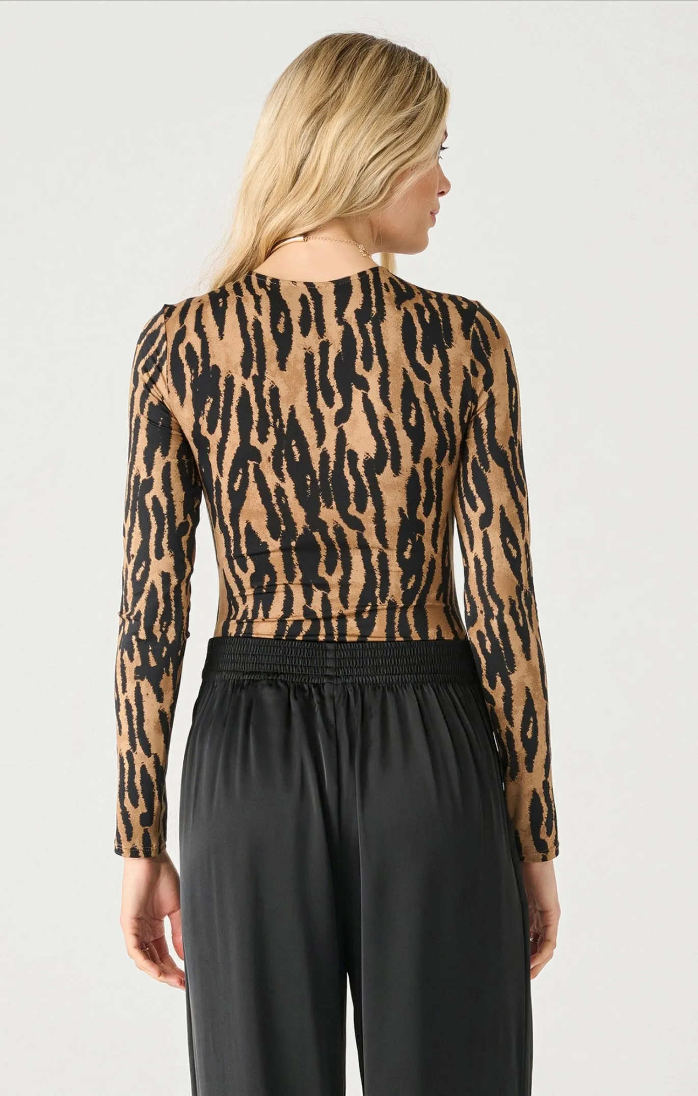 Black Tape Animal Print Bodysuit