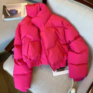 Bright Fuchsia Warm Parka Coat