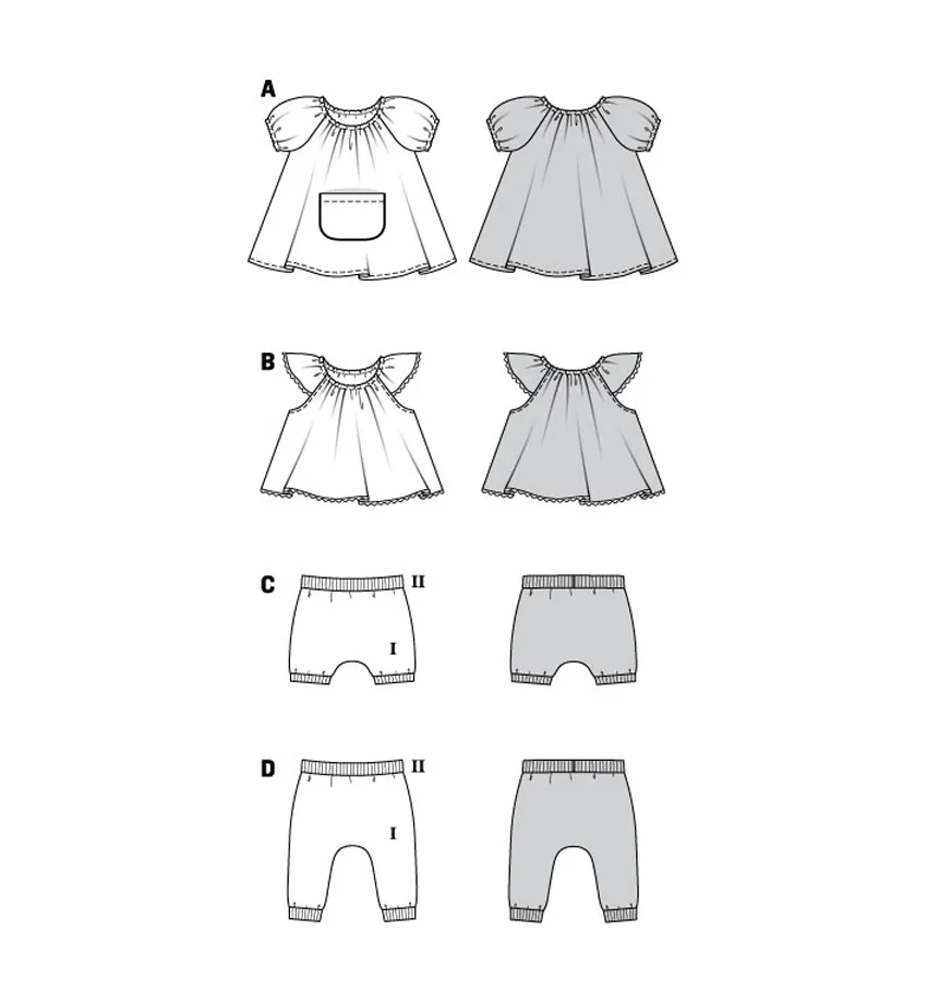 Burda Pattern 9239 Baby Sportswear