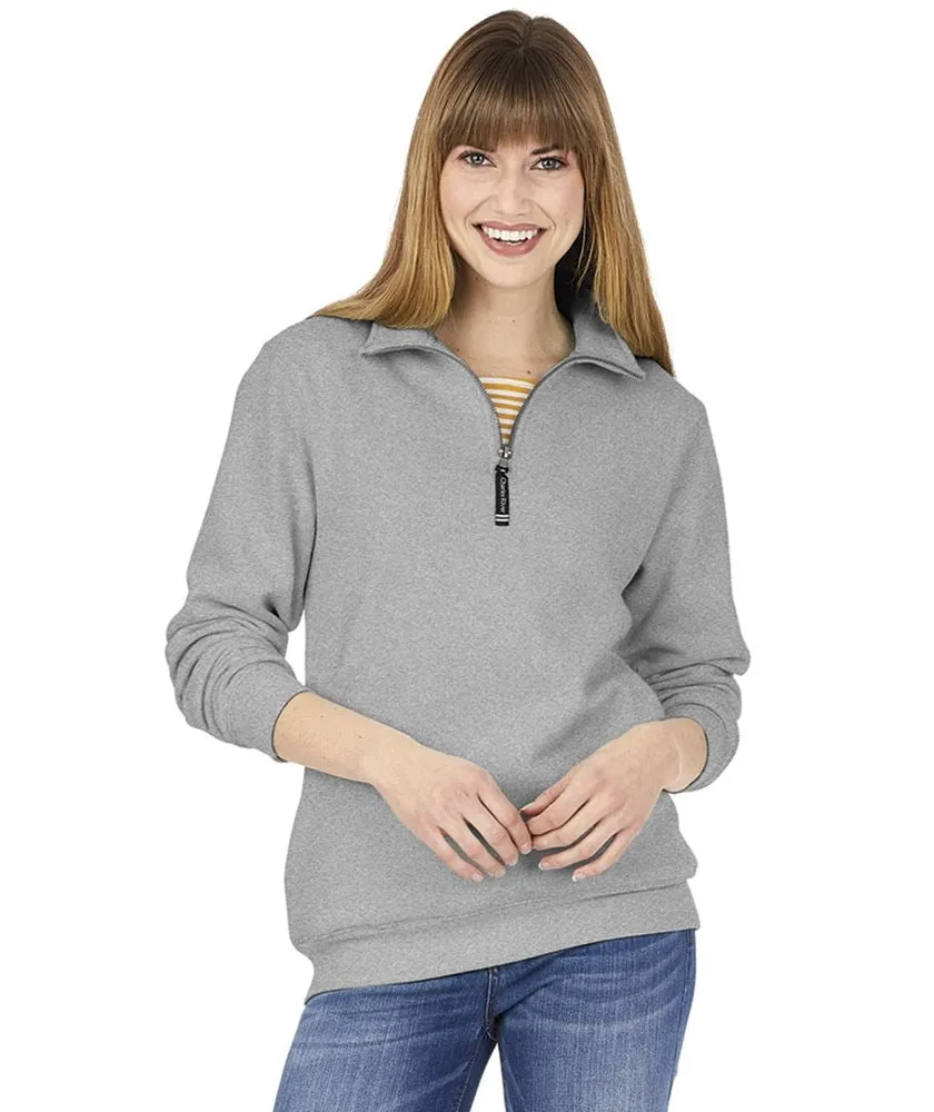 Charles River Crosswind Quarter Zip, Oxford Heather