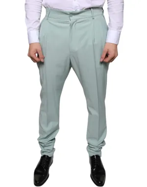 Dolce & Gabbana Mint Green Cotton Dress Pants