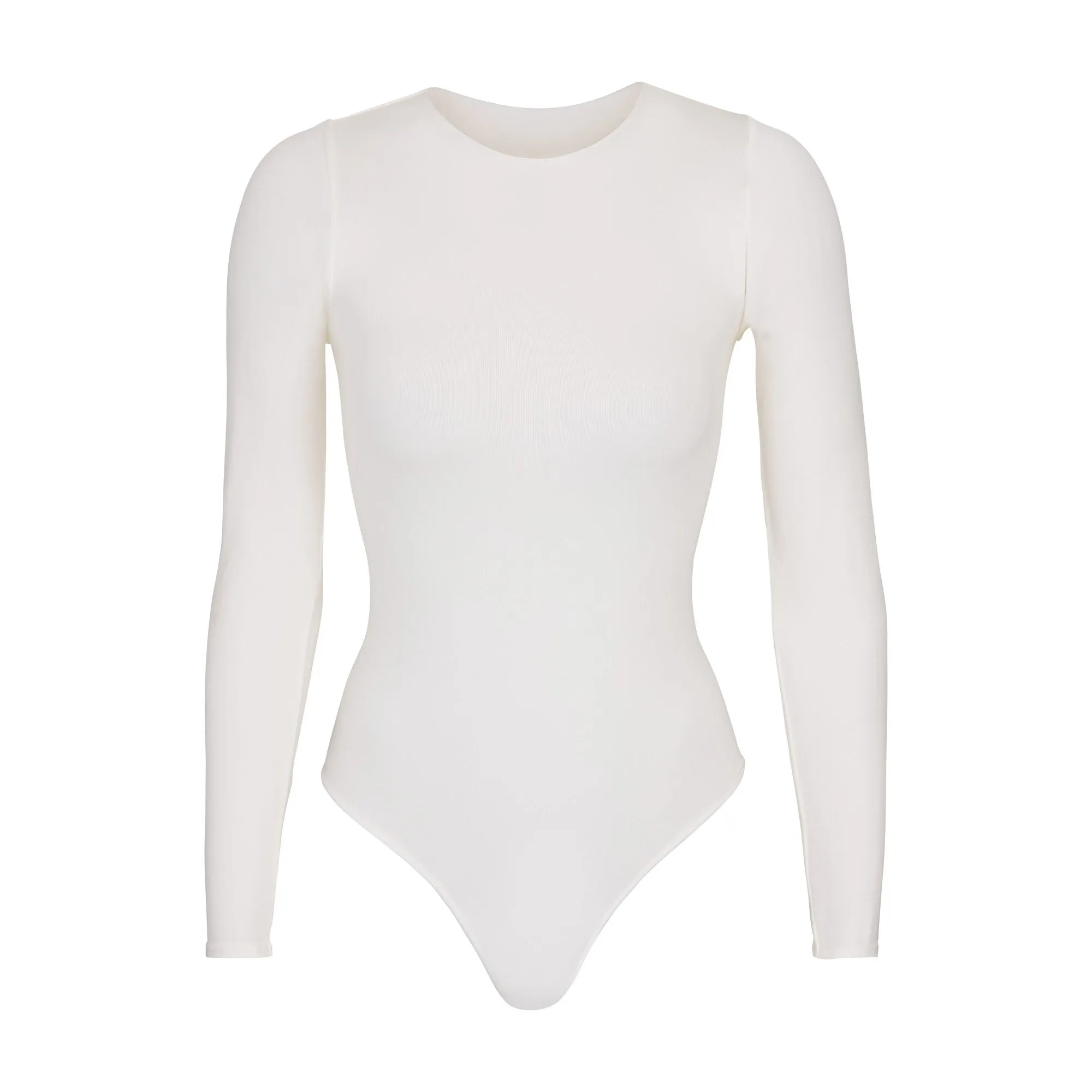 ESSENTIAL CREW NECK LONG SLEEVE BODYSUIT | MARBLE