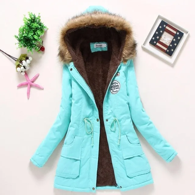 Fitaylor Winter Coats Women Cotton Jacket Thick Warm Hooded Abrigos