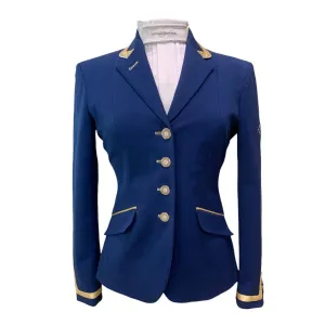 Flying Changes Charlotte Show Coat - Classic Blue with Yellow 36