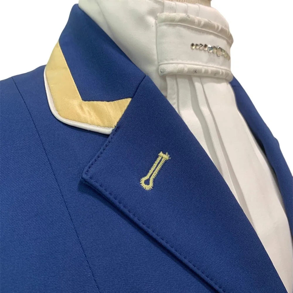 Flying Changes Charlotte Show Coat - Classic Blue with Yellow 36