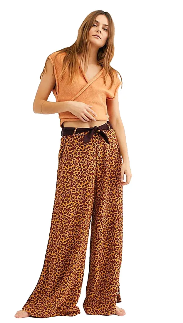 Free People Bennie Pants Leopard