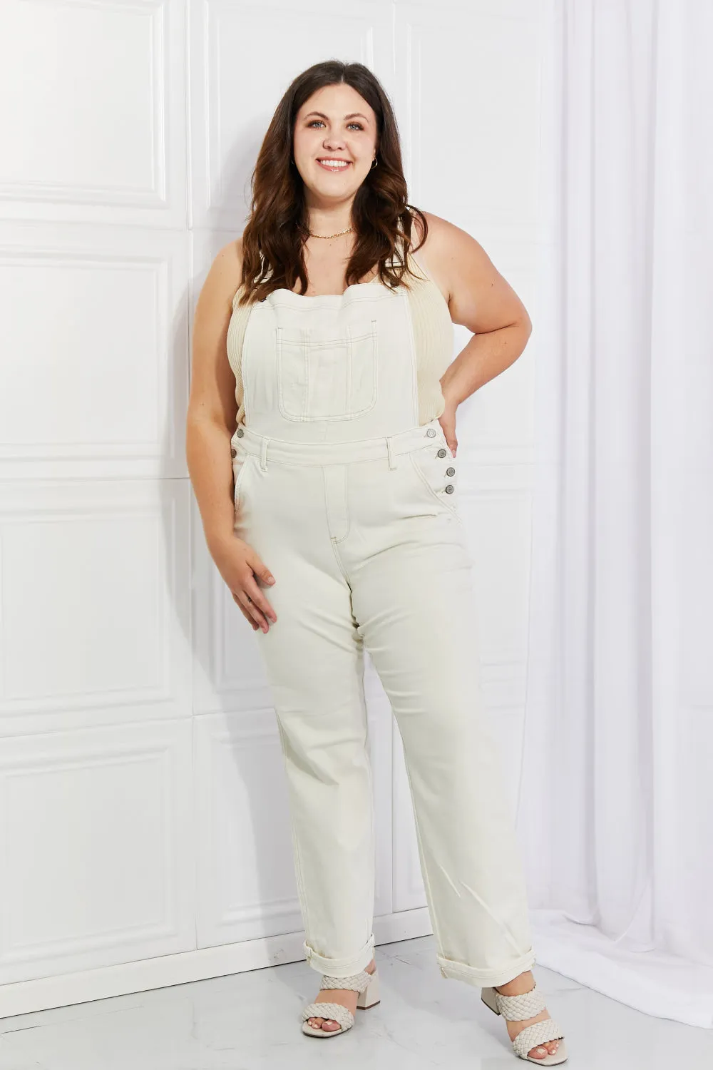 Full Size Taylor High Waist Overalls