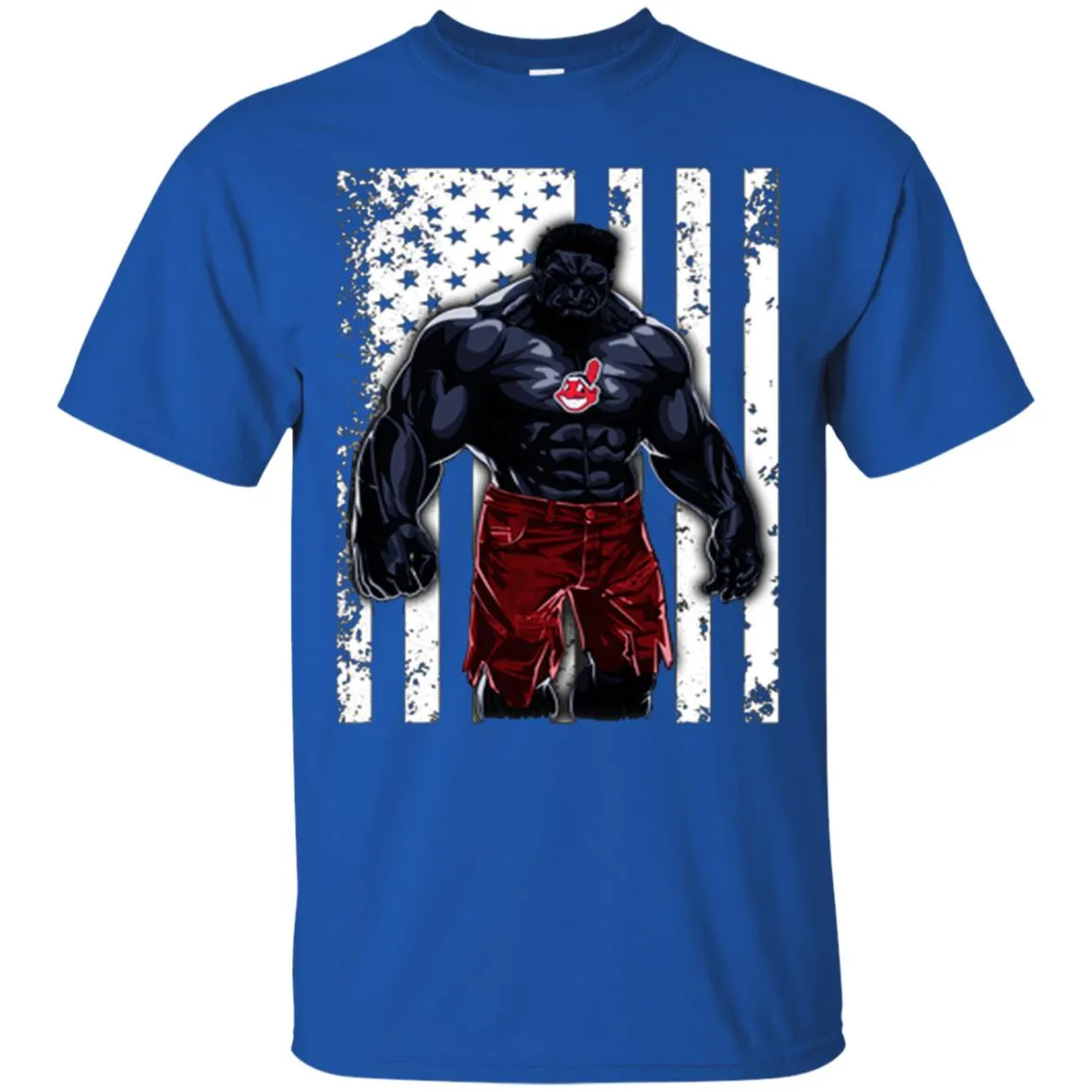 Giants Hulk Cleveland Indians T-shirt Flag Men Cotton T-Shirt