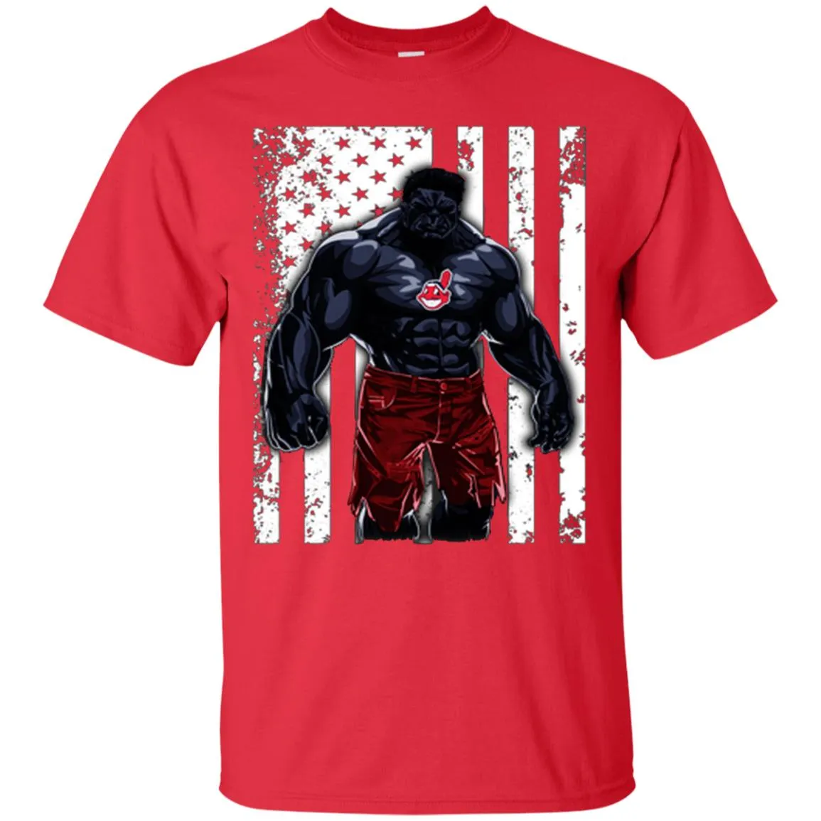 Giants Hulk Cleveland Indians T-shirt Flag Men Cotton T-Shirt