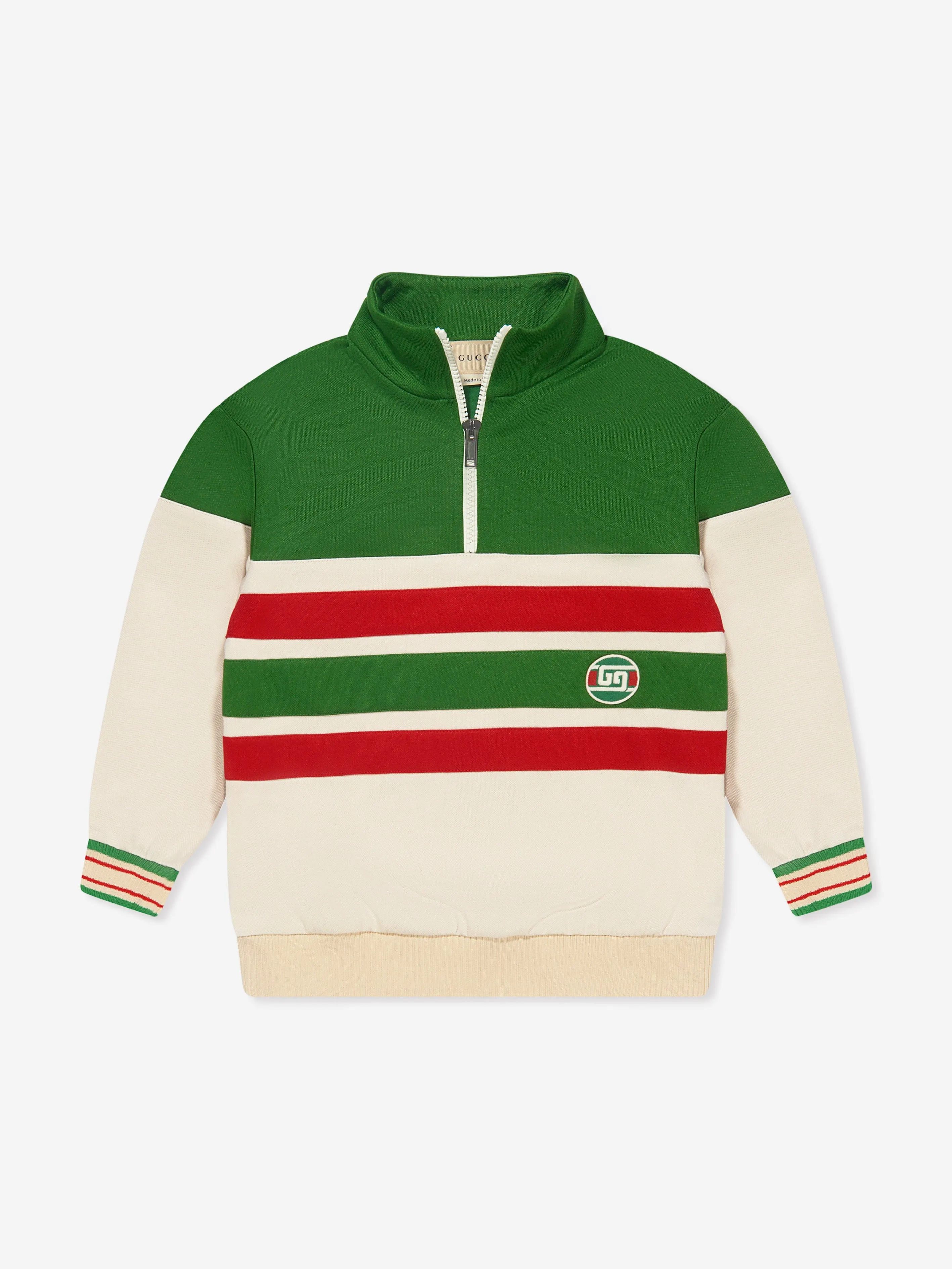 Gucci Boys Technical Jersey Half Zip Sweatshirt