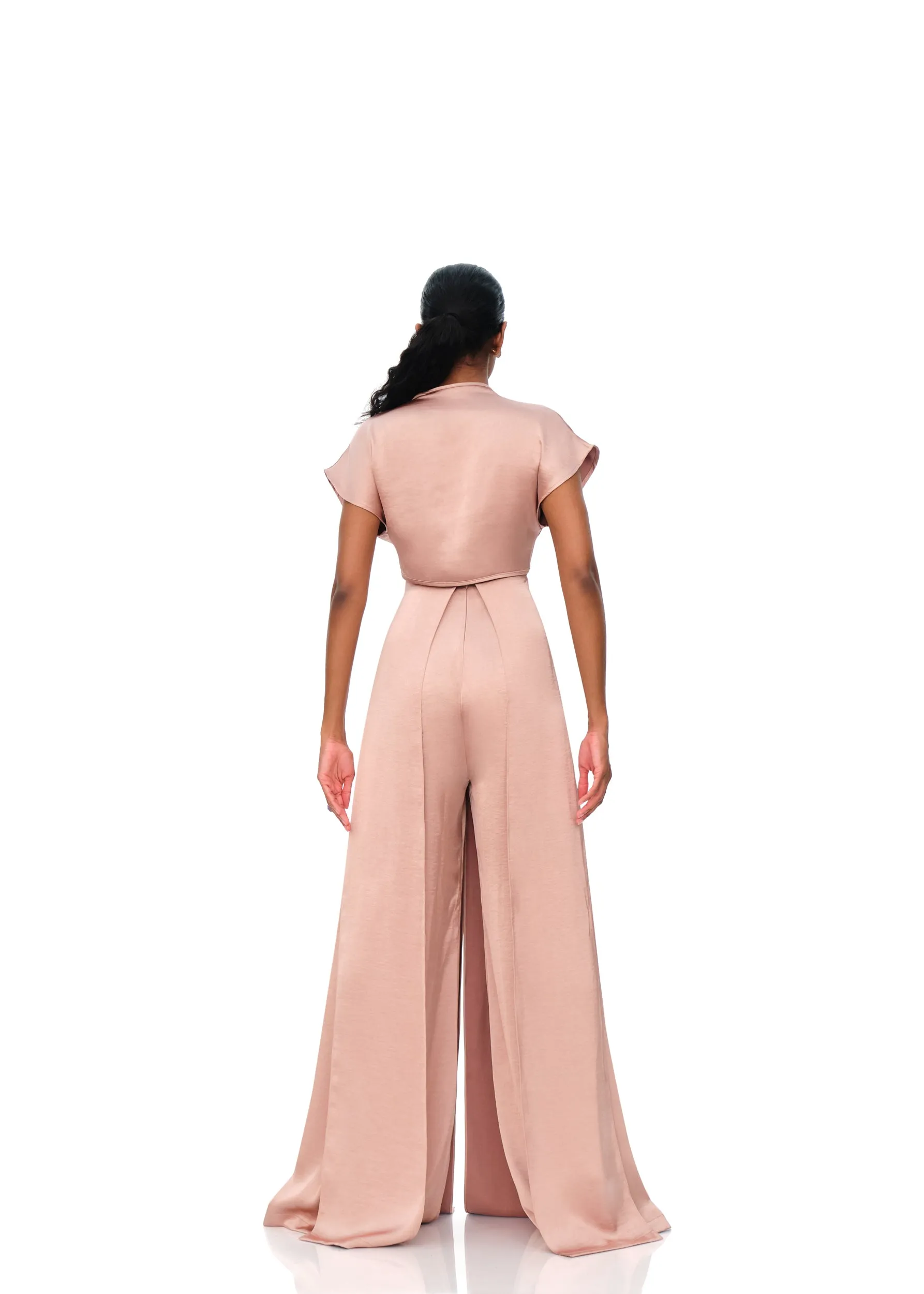 HAMI HIGH WAIST PANTS - PEARL PINK