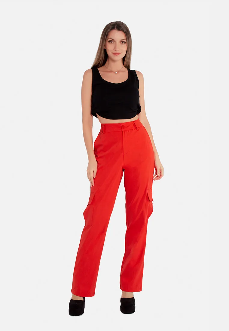 High Waist Cargo Pants