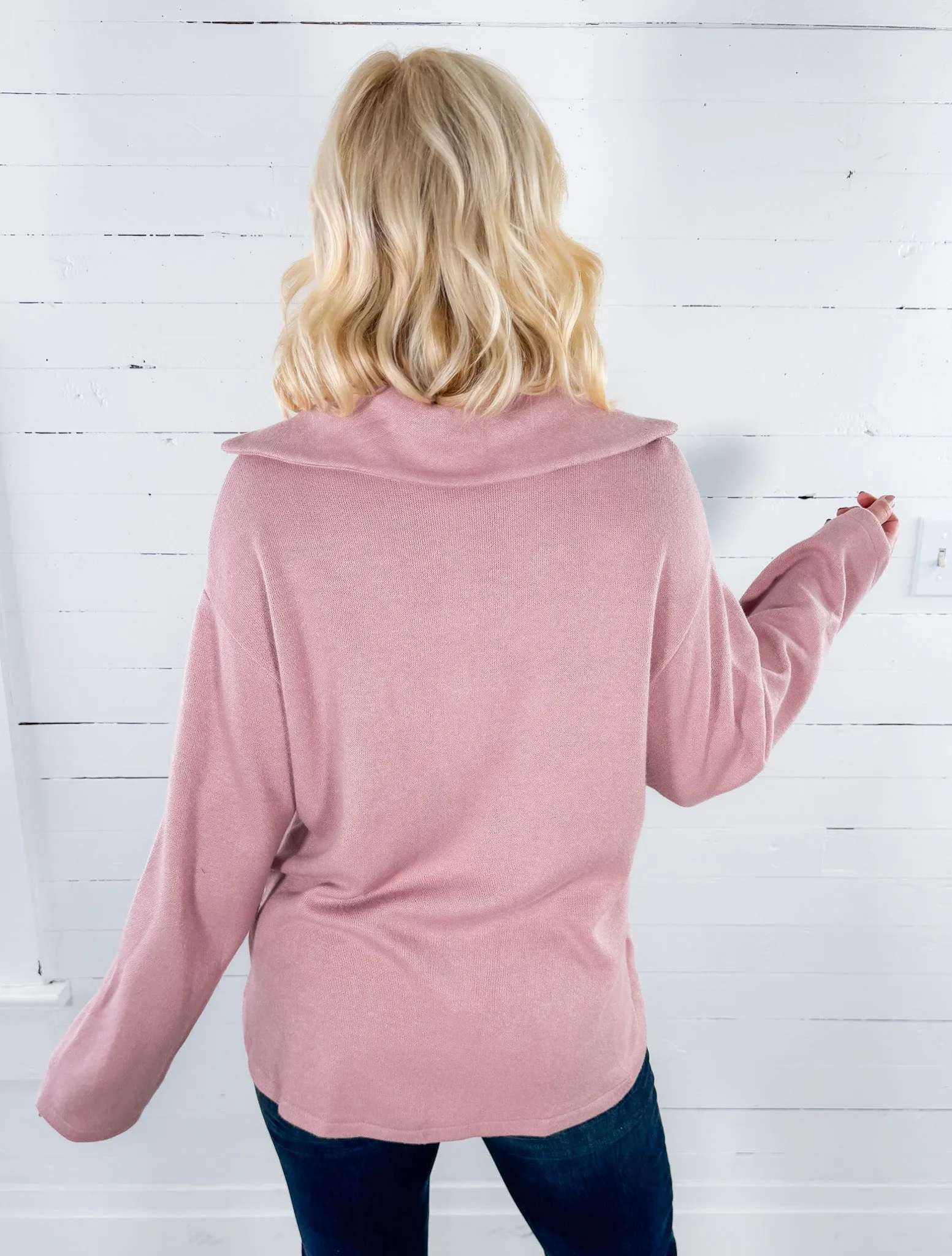 Johns Pink Pocket Fleece Top