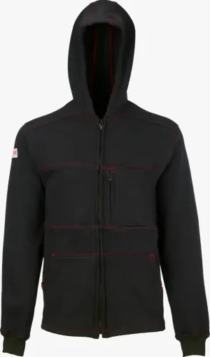 LAKELAND - Zip Front  Hoodie. Dual certified, NFPA 70E, 2112  certified, Black