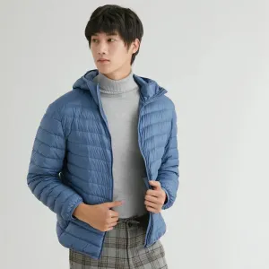 Men Ultra Light 90% Duck Down Hooded Jacket