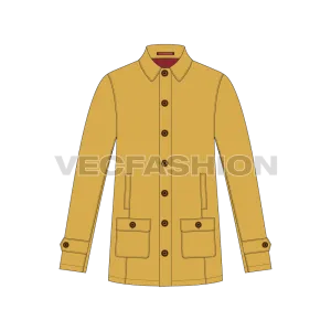 Mens Car Coat Vector