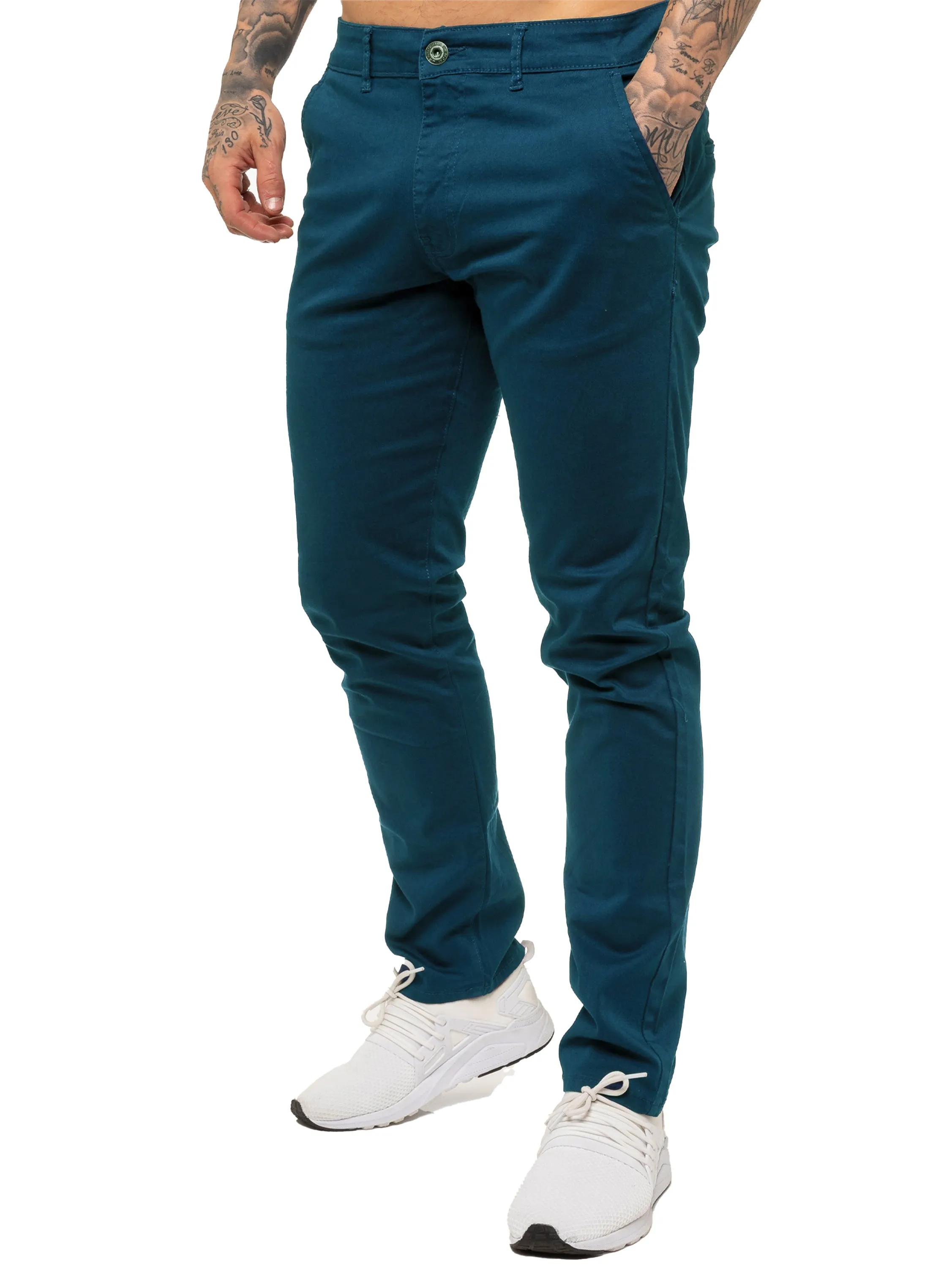 Mens Chinos Slim Fit Stretch Jeans | Enzo Designer Menswear