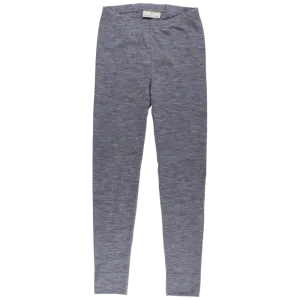 Nordic Label Wool Base Layer Leggings: Dark Grey Melange