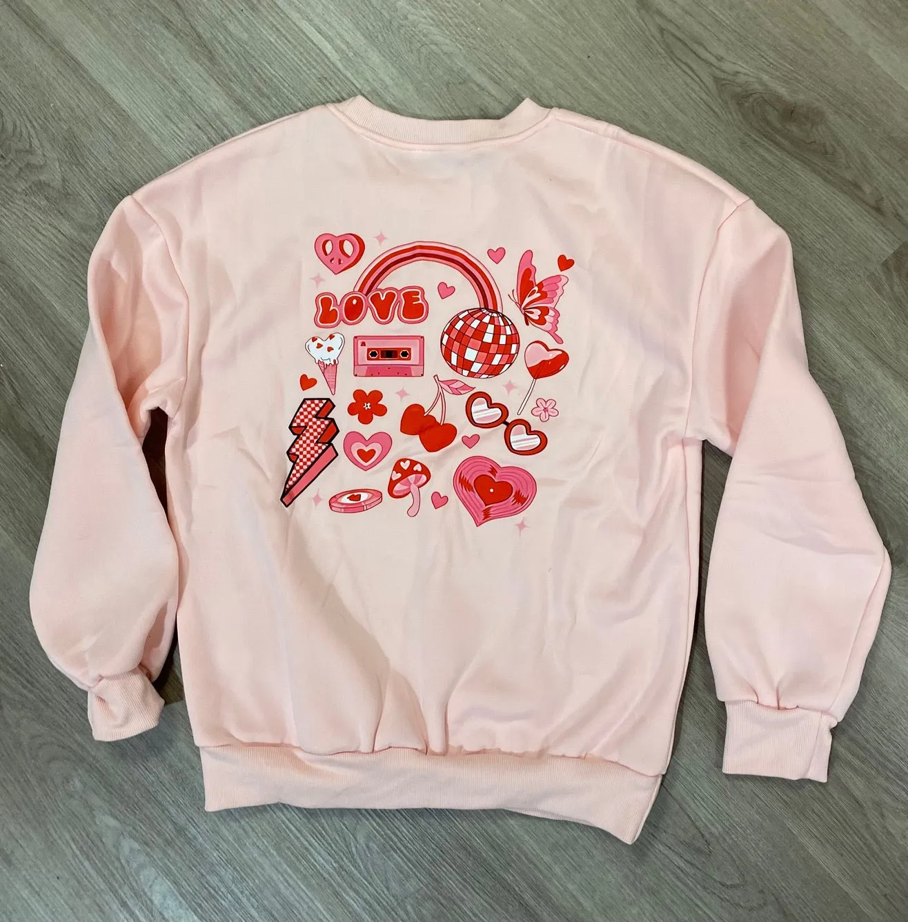 Pink Love Preppy Sweatshirt