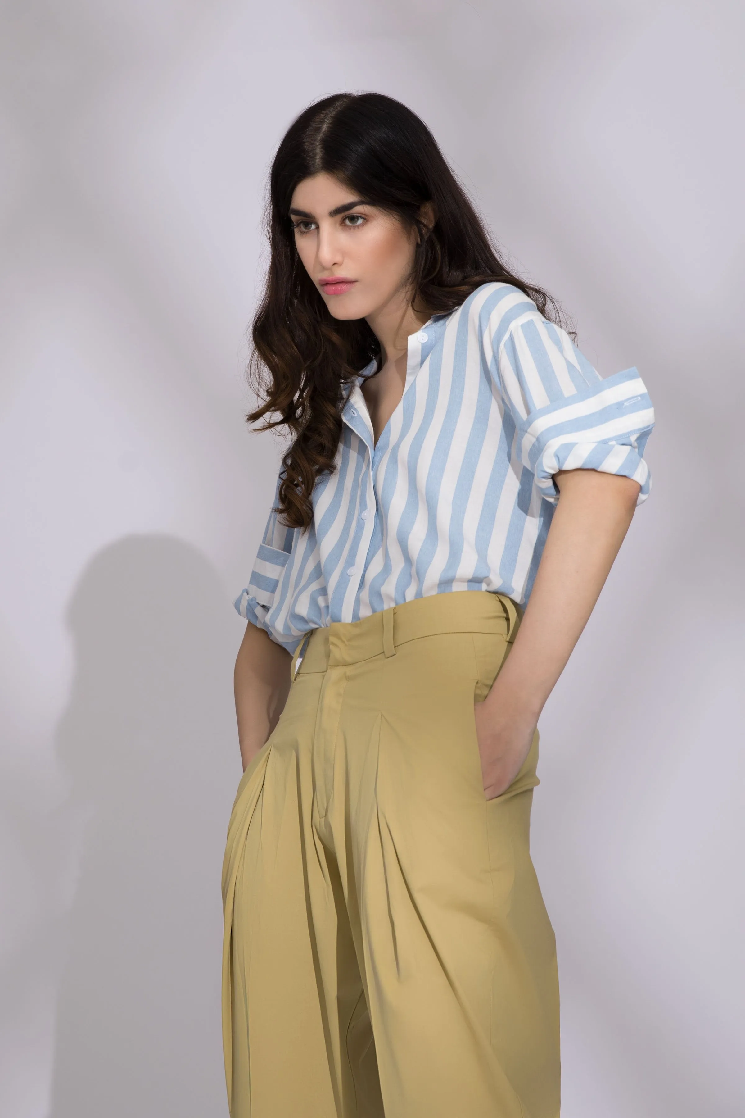 Pleated High Waist Pants