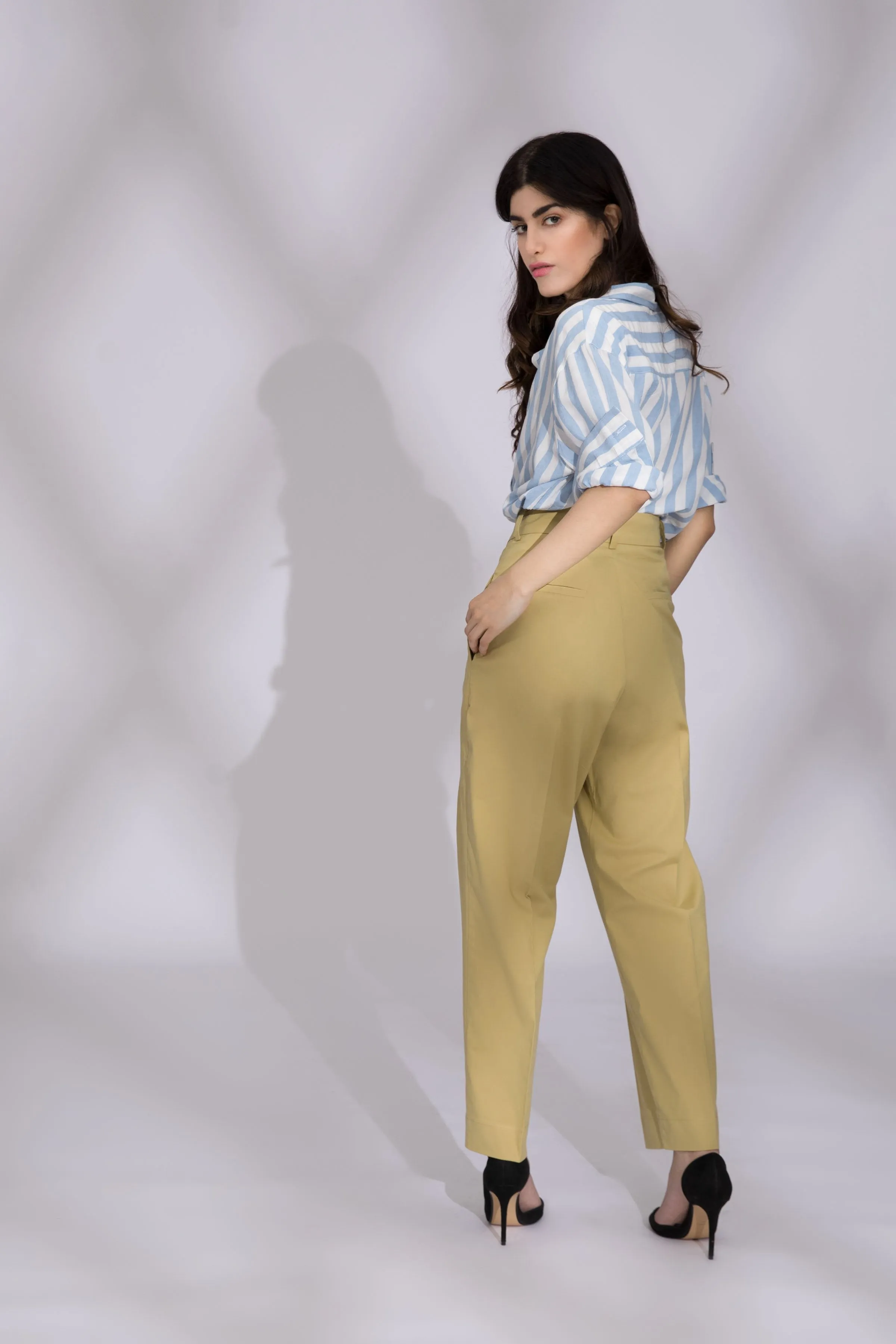 Pleated High Waist Pants