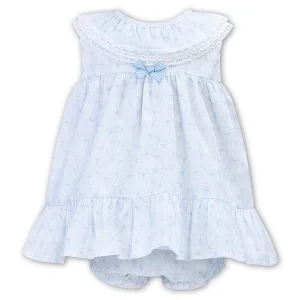 Sarah Louise - Pale blue and white A line sun dress with pants 012305