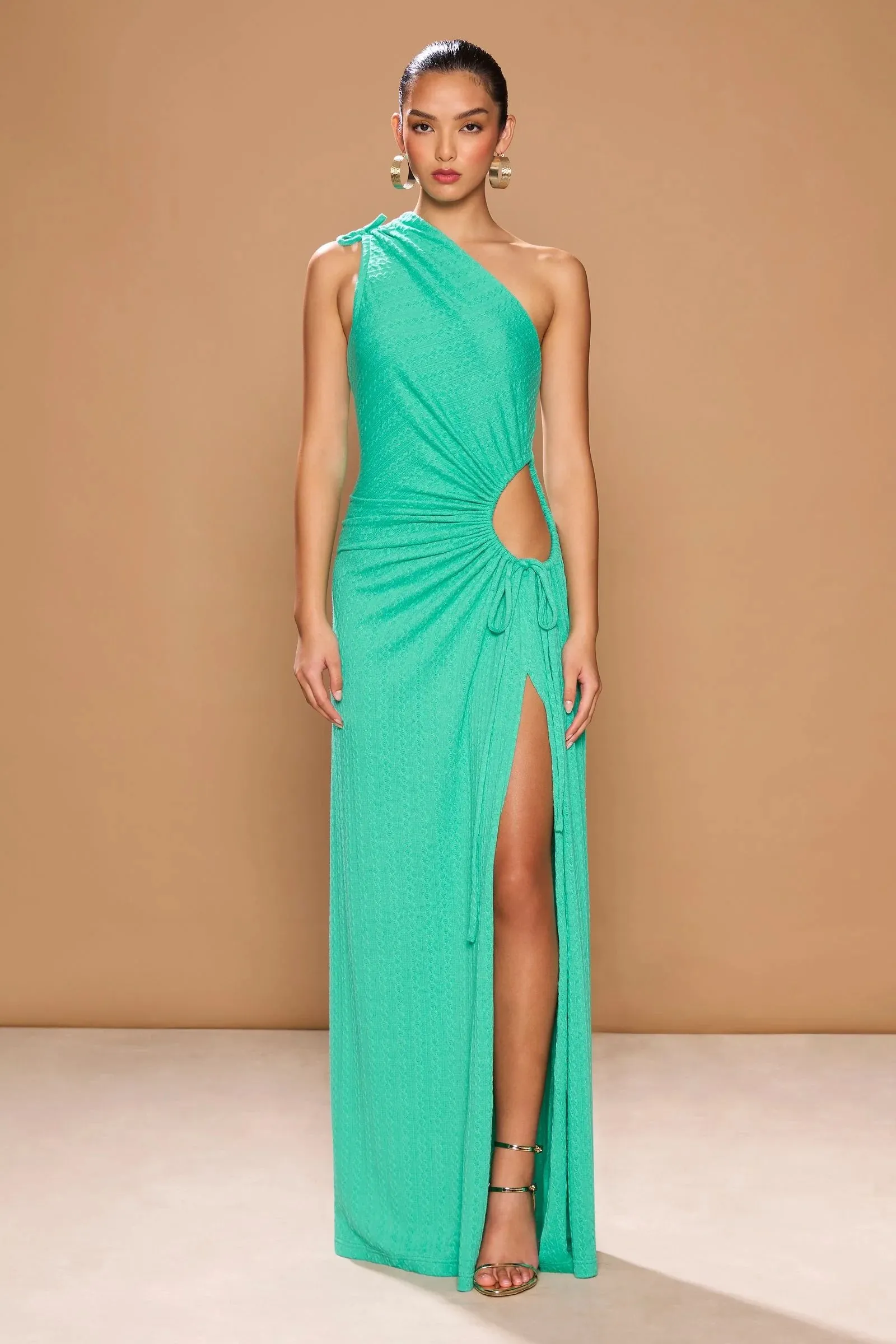 Sonya Nour Knit Maxi Dress - Turquoise