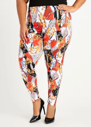 STATUS PRINT HIGH WAIST PANTS