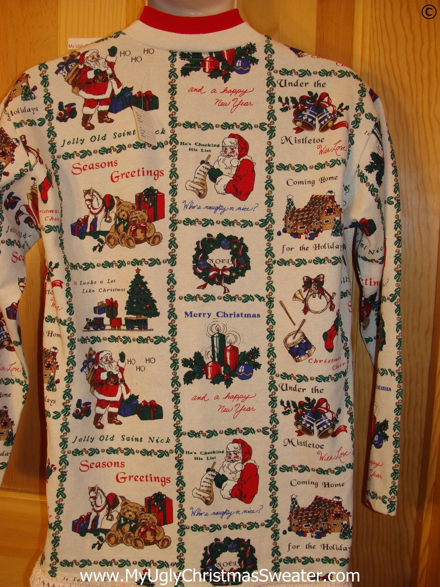 Tacky Christmas Sweatshirt 2sided Grid Decorations