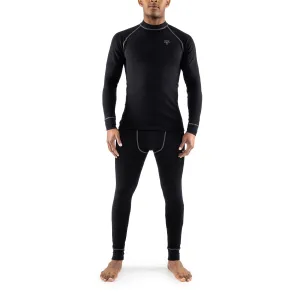 Termo Wool Set Round Neck Long Johns Black | Buy Termo Wool Set Round Neck Long Johns Black here | Outnorth