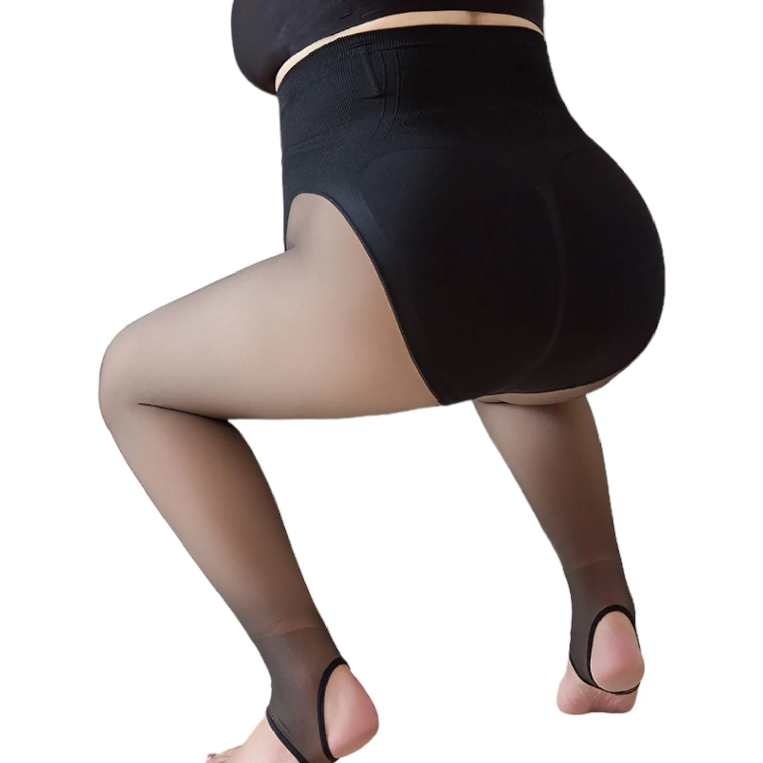 Women's Seamless Plus Size High Waist Invisible Tights - 100g & 200g