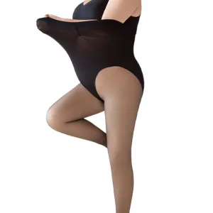 Women's Seamless Plus Size High Waist Invisible Tights - 100g & 200g