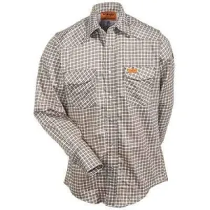 WRANGLER - FR Lightweight Khaki/White Plaid - 6.5oz - Snap