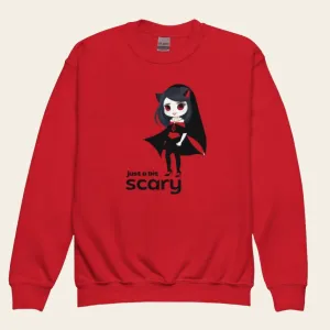 Youth Crewneck Sweatshirt Just a Bit Scary