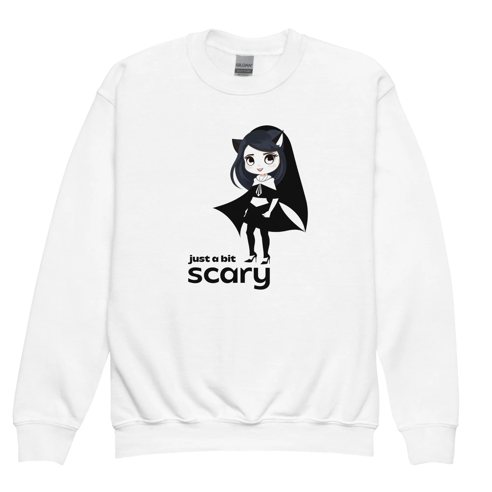 Youth Crewneck Sweatshirt Just a Bit Scary