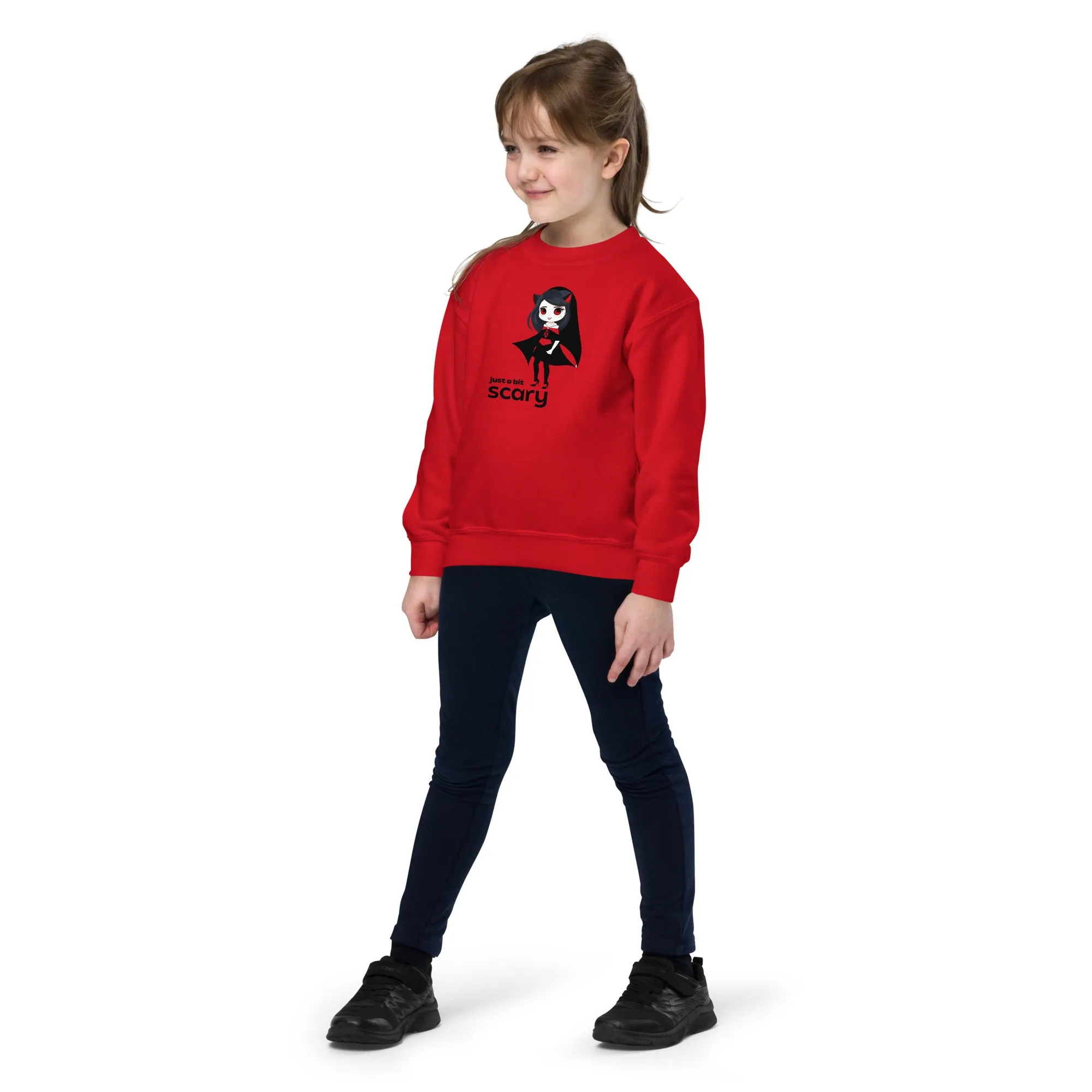 Youth Crewneck Sweatshirt Just a Bit Scary